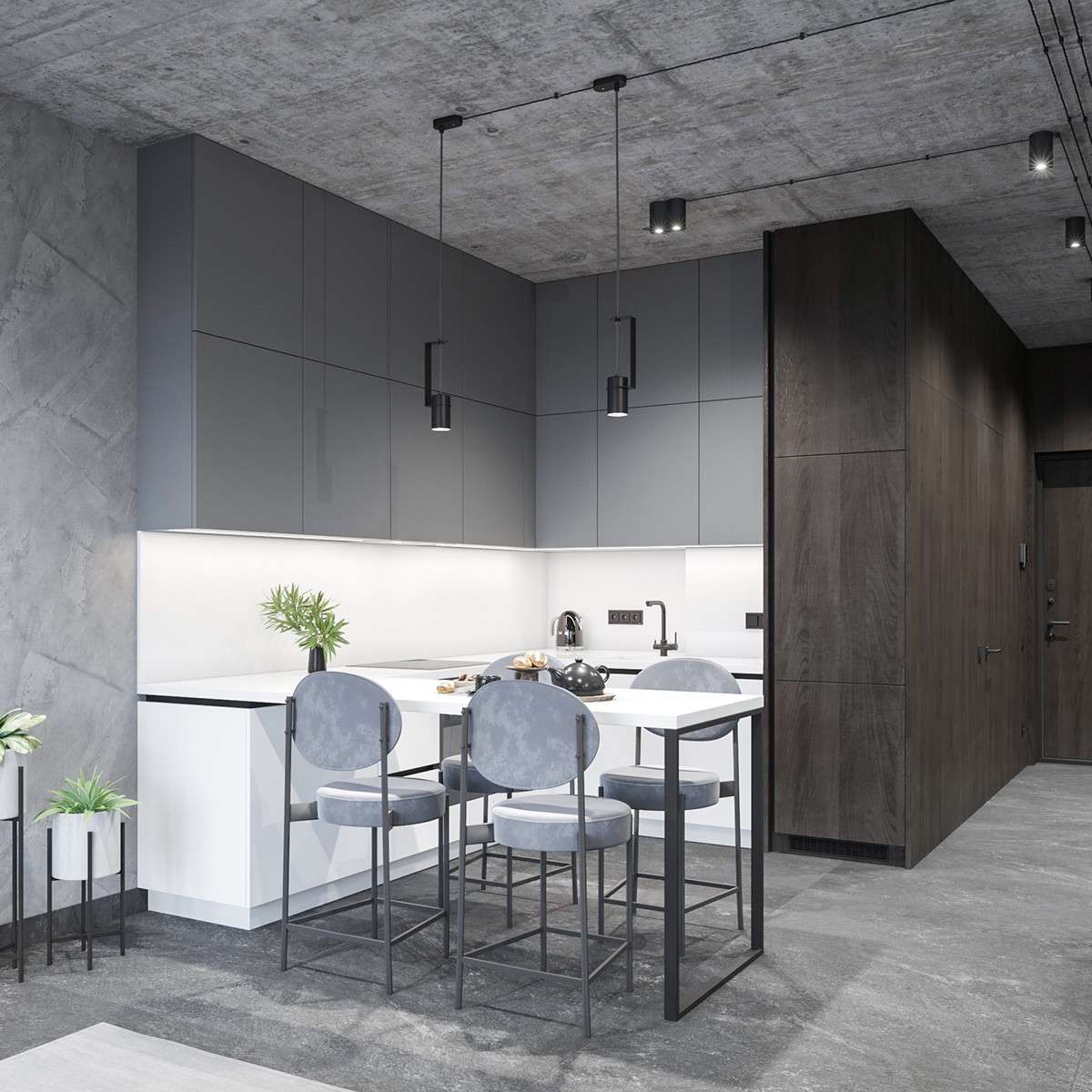 65平米 工业风质感公寓-4