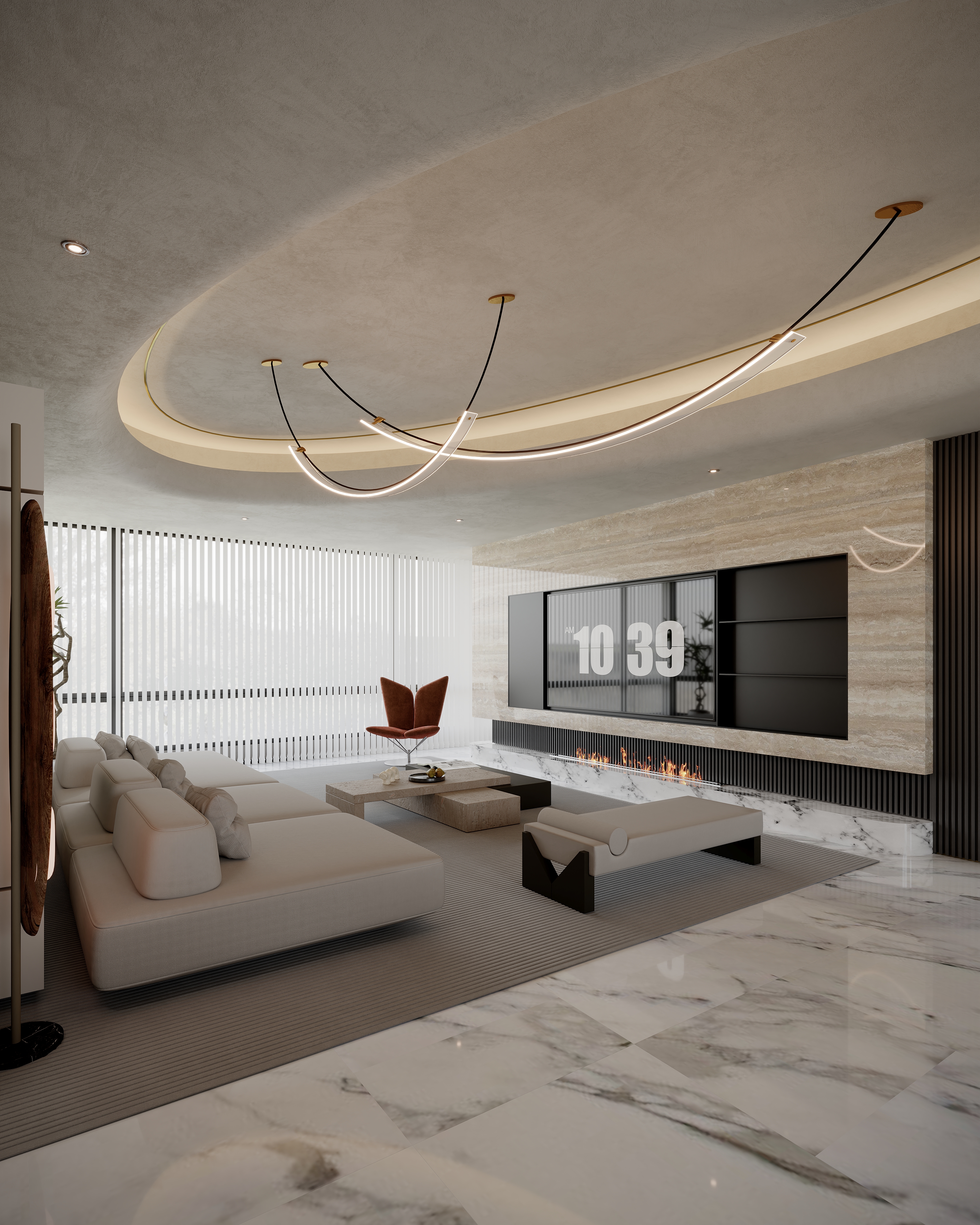 现代家装渲染  鹏大空间丨鹏大空间表现团队-10