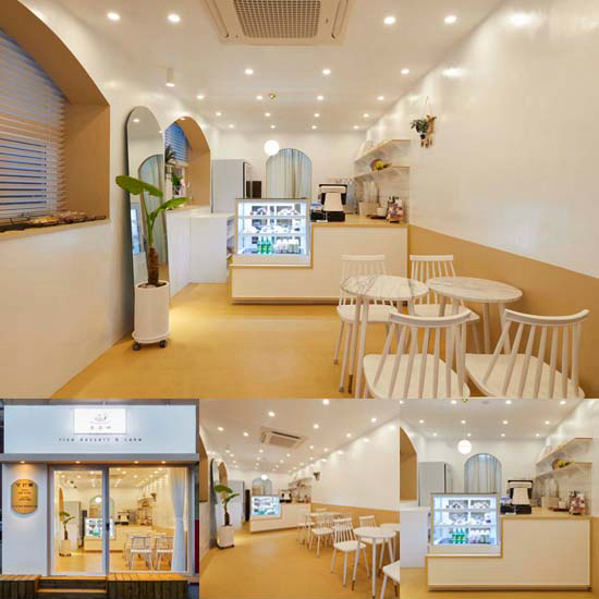 11 坪简约双色调甜品咖啡厅设计-1