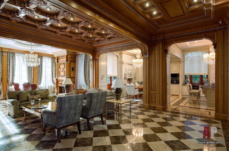 580平米经典独栋别墅室内设计丨设计师 Татьяна Цивилева-8