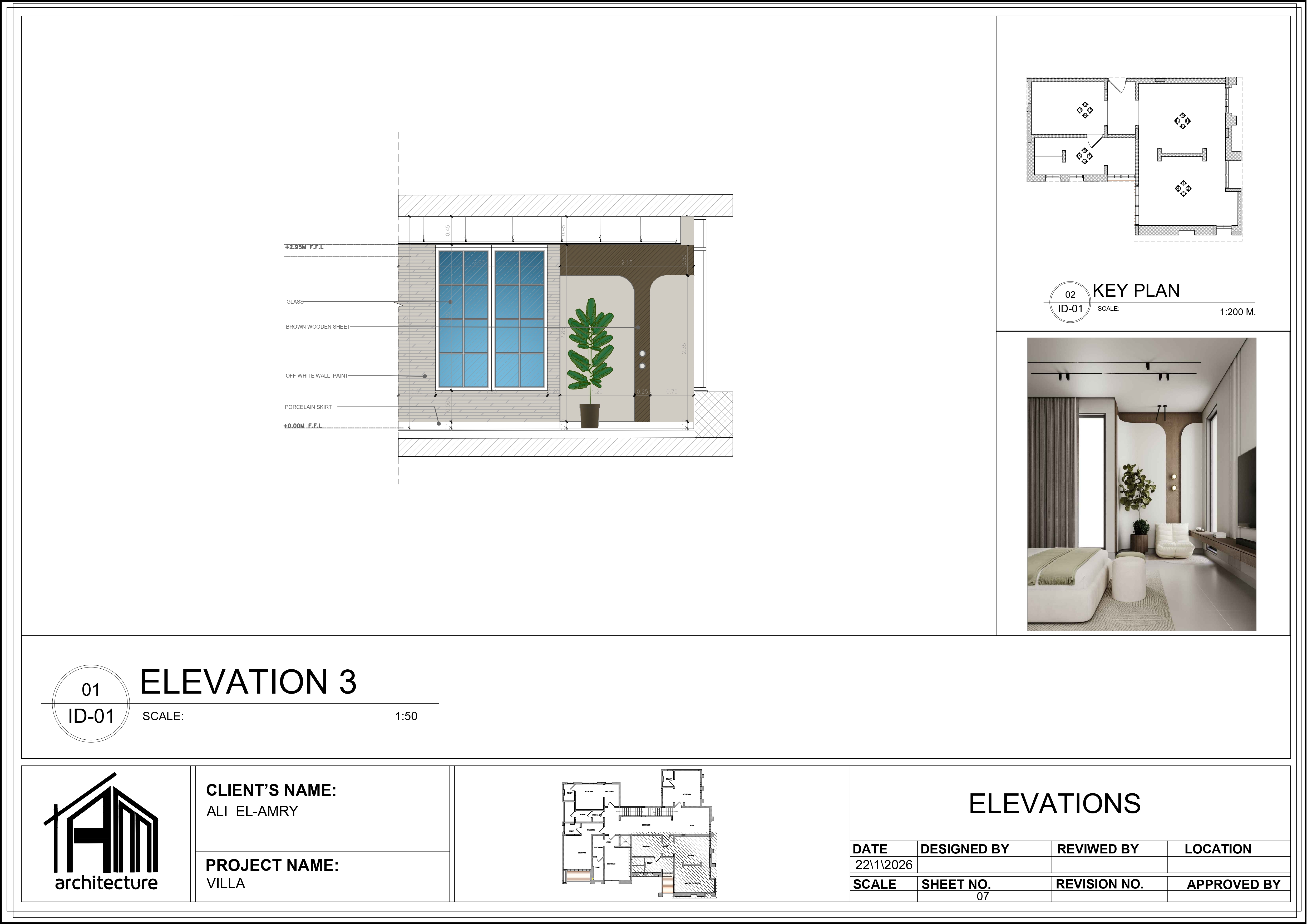 沙特阿拉伯主卧套房施工图项目丨ZAD-13