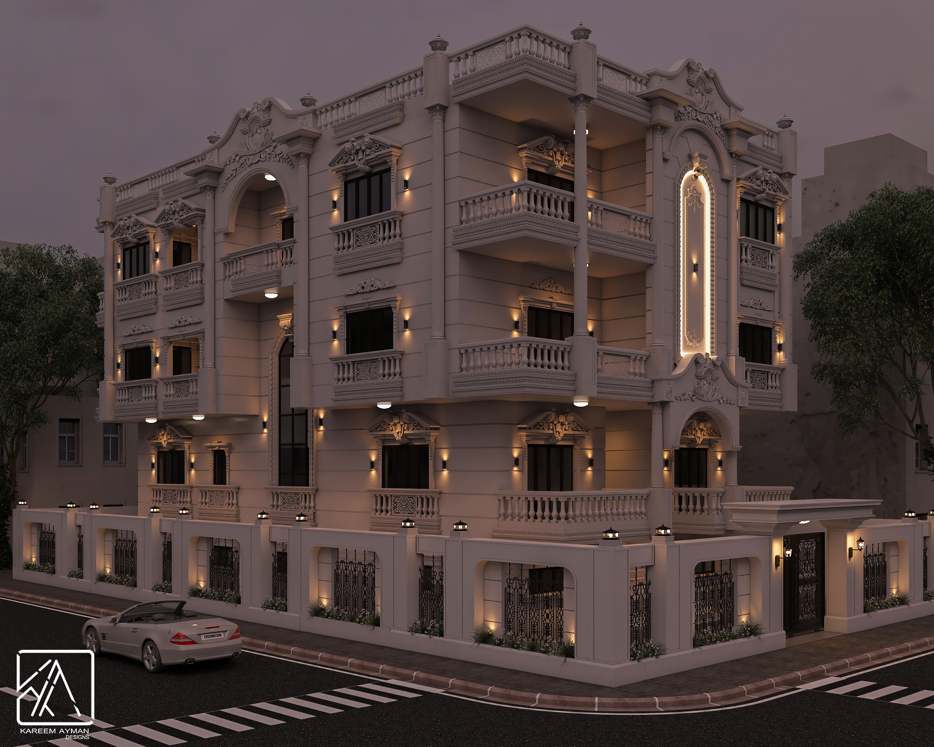 Classic villa 外立面设计丨埃及丨Kareem Ayman Designs-10