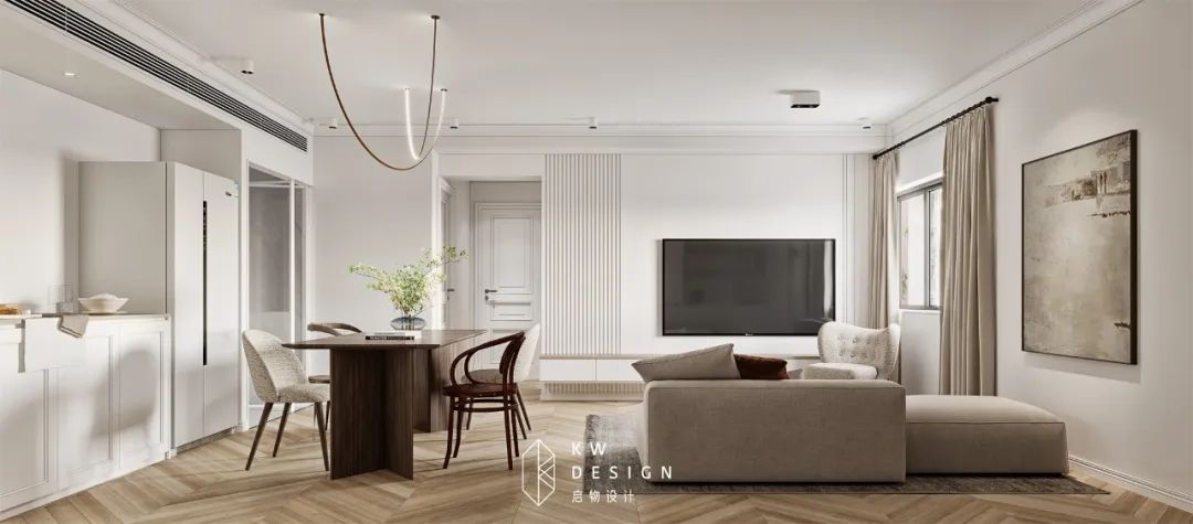 景新花园奶油轻法式住宅丨启物设计-59