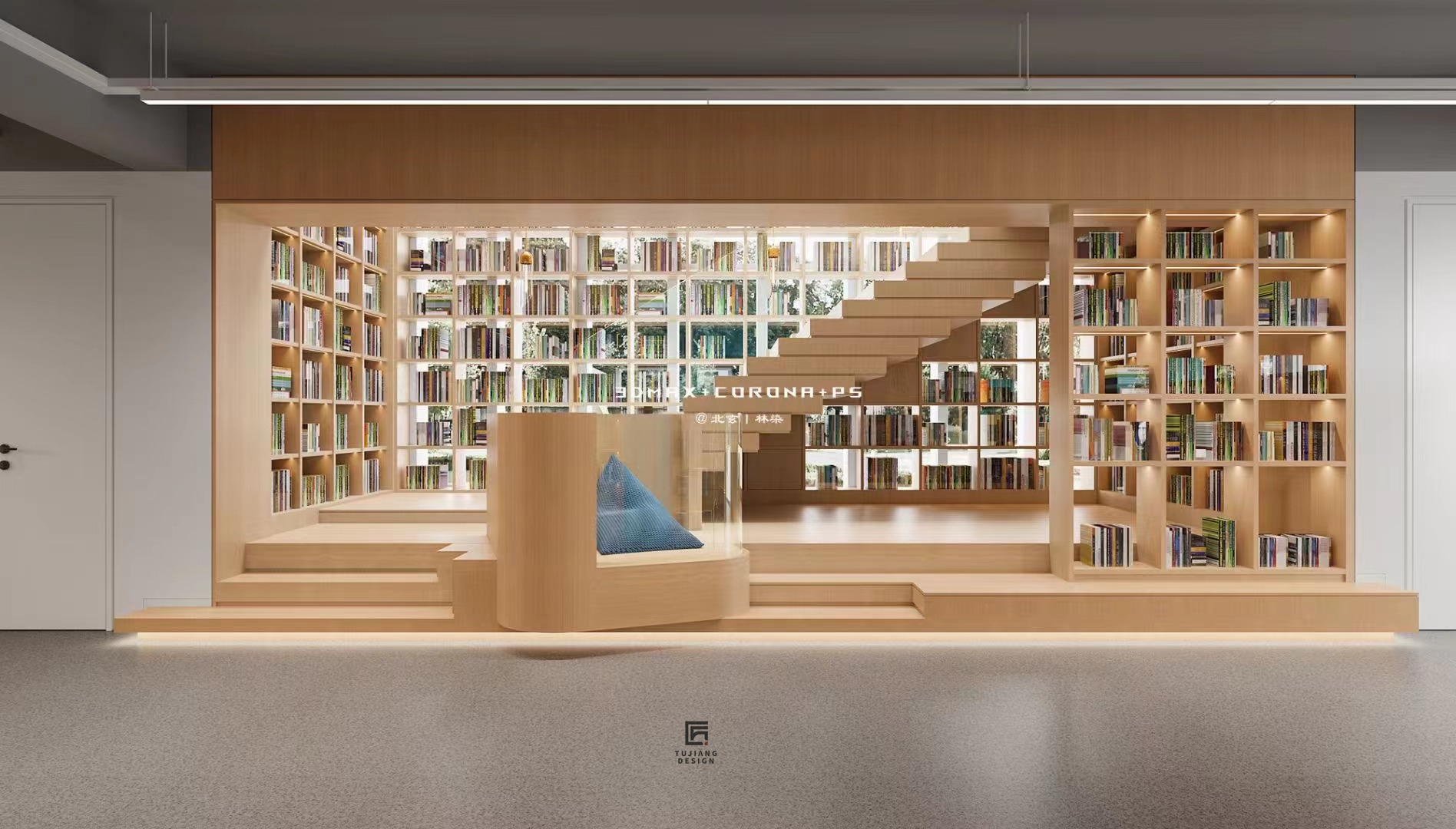 工装图书馆设计案例｜打造理性与感性平衡的阅读空间-6