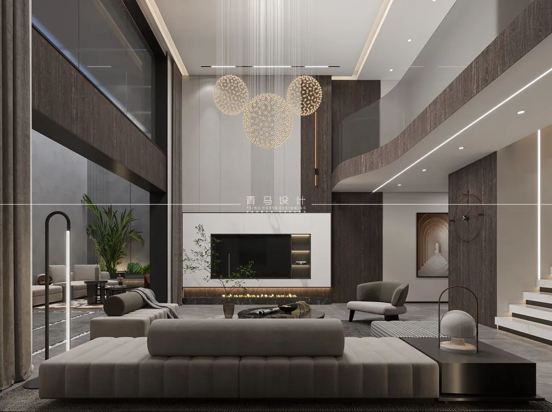 现代简约底跃别墅设计丨青马别墅设计-38