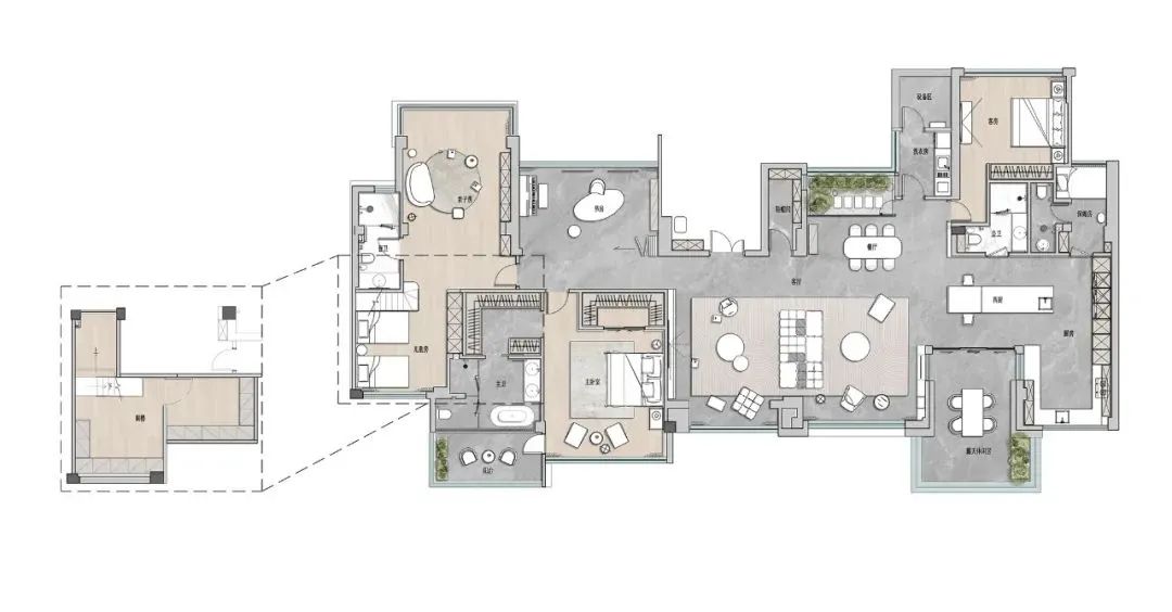 新作丨330㎡简奢大平层，浪漫自在不言中！-89