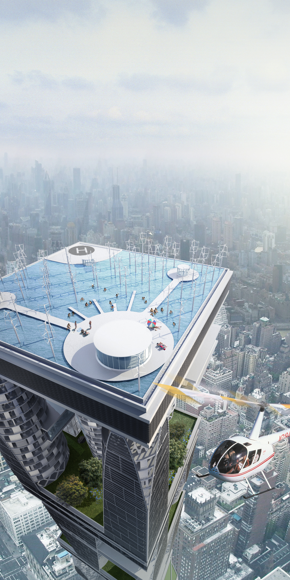 香港垂直城市综合体设计-19