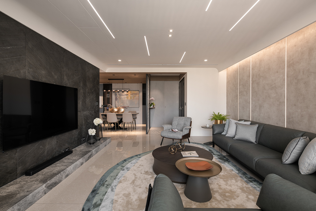 家装设计案例鉴赏——现代简约风度假感三居室-8