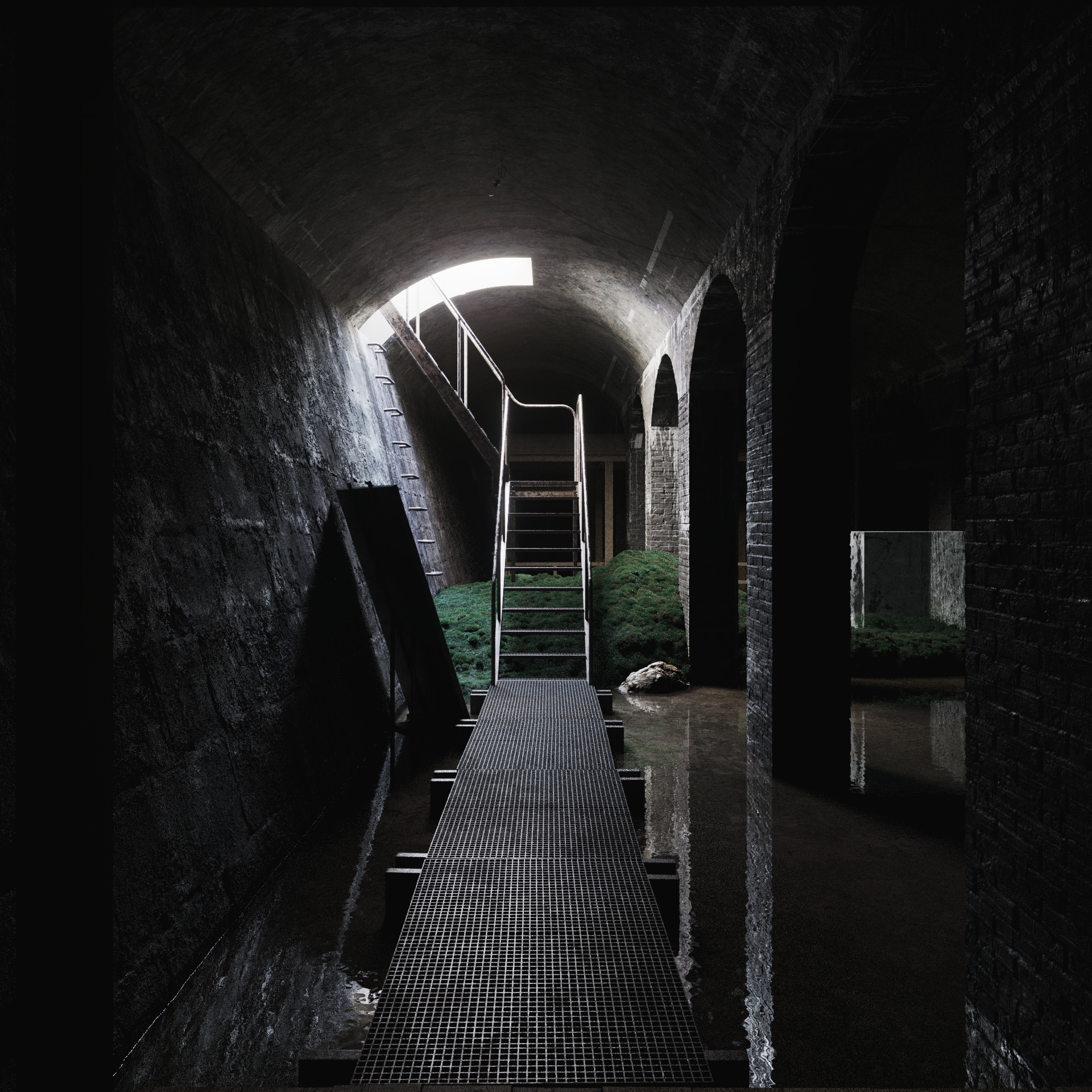 荷兰地下画廊 Cisternerne“水之展”的 3D 建筑设计丨Lunas Visualization-7