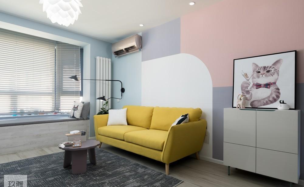 马卡龙色系的甜蜜空间-36