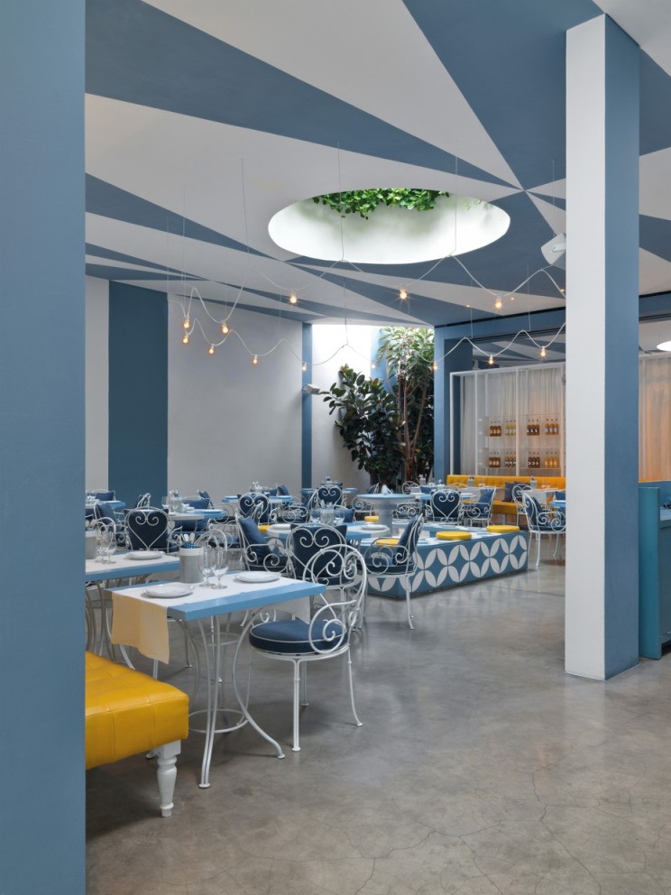 印尼 Da Maria 餐厅  现代餐饮空间诠释水磨石与金属之美-9