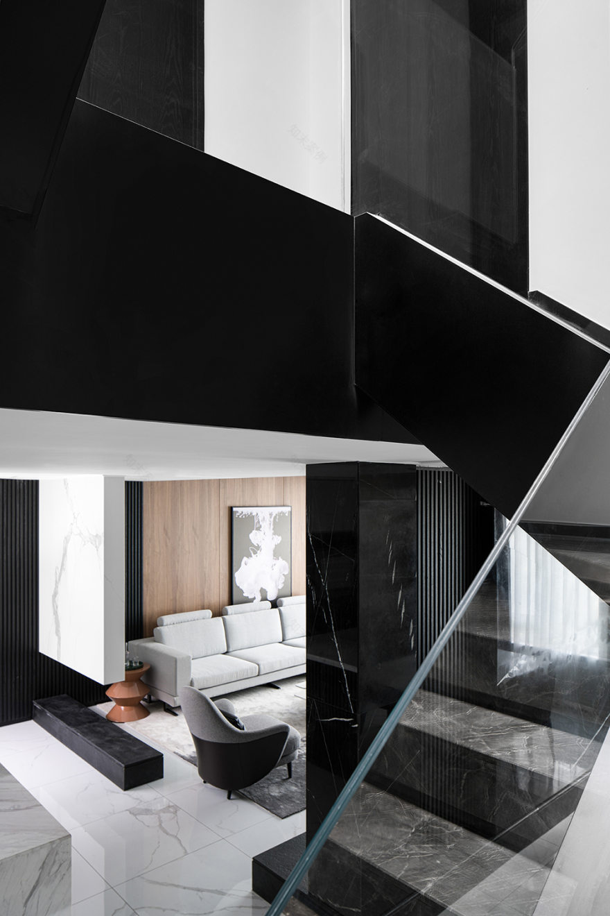 长沙 255㎡极简别墅,黑白灰演绎空间气质-30