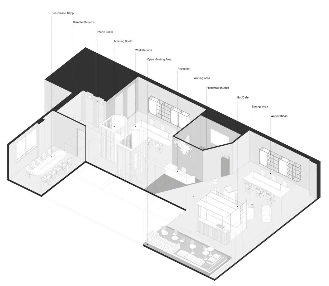 漂浮太空间的化妆品工作室丨波斯花园工作室-24