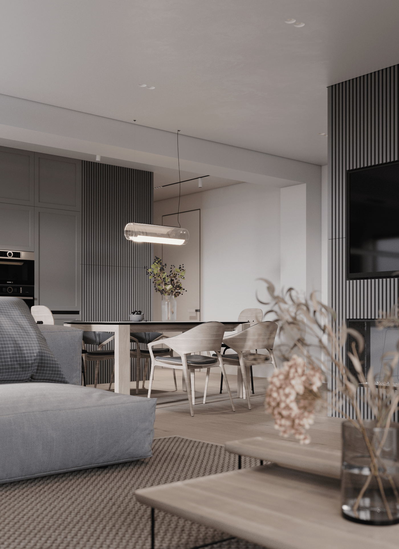 130㎡简约灰木风-2