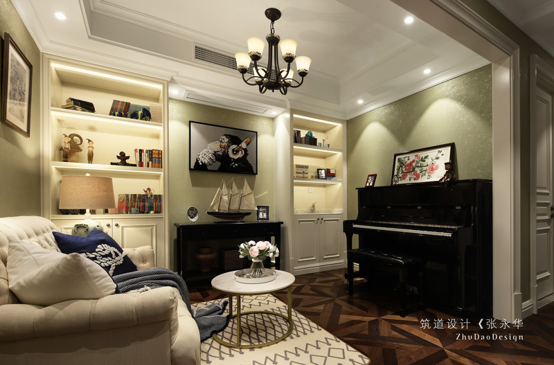 豪气美式全屋丨筑道设计-17