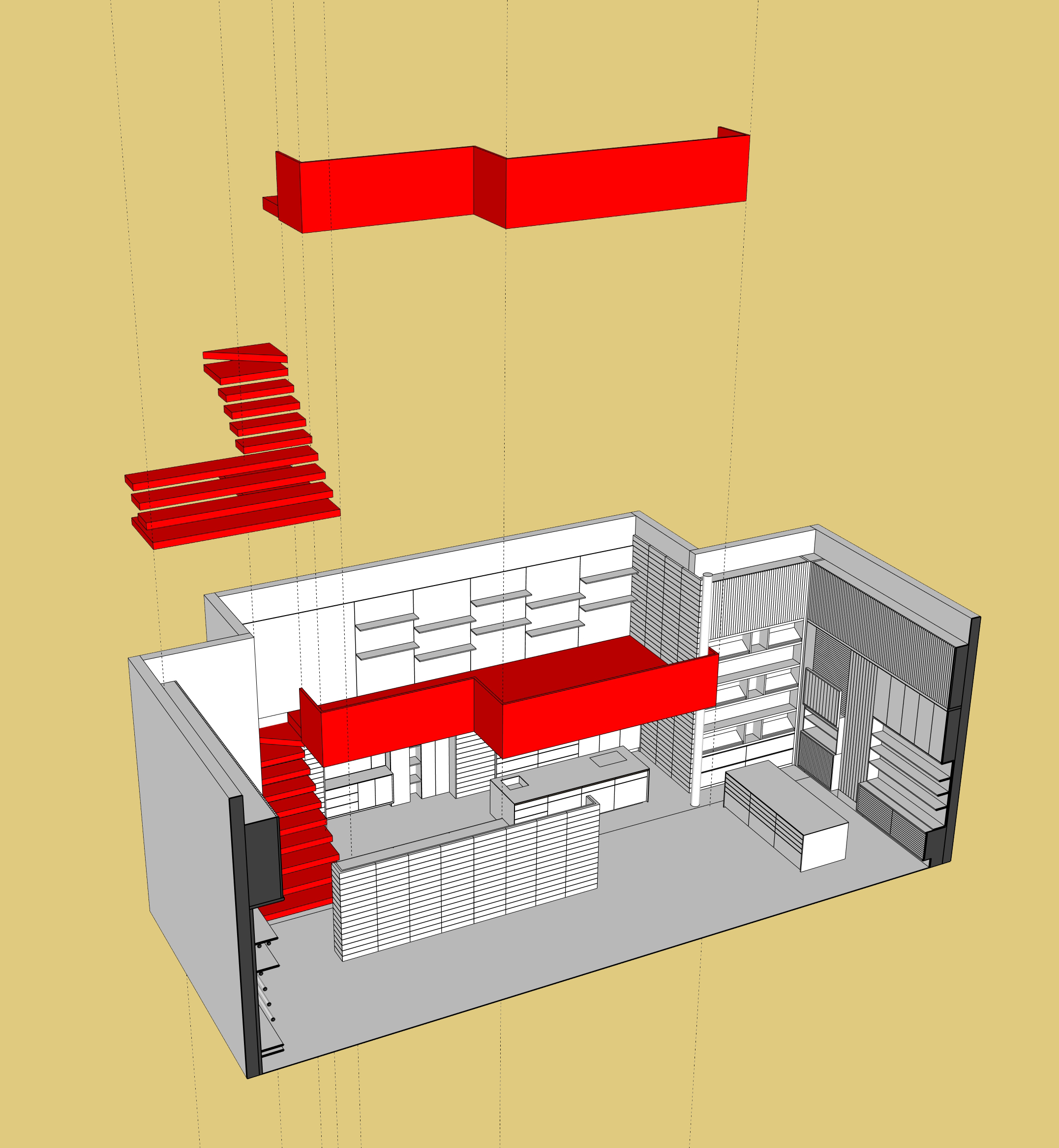 现代跃层定制展厅设计-16