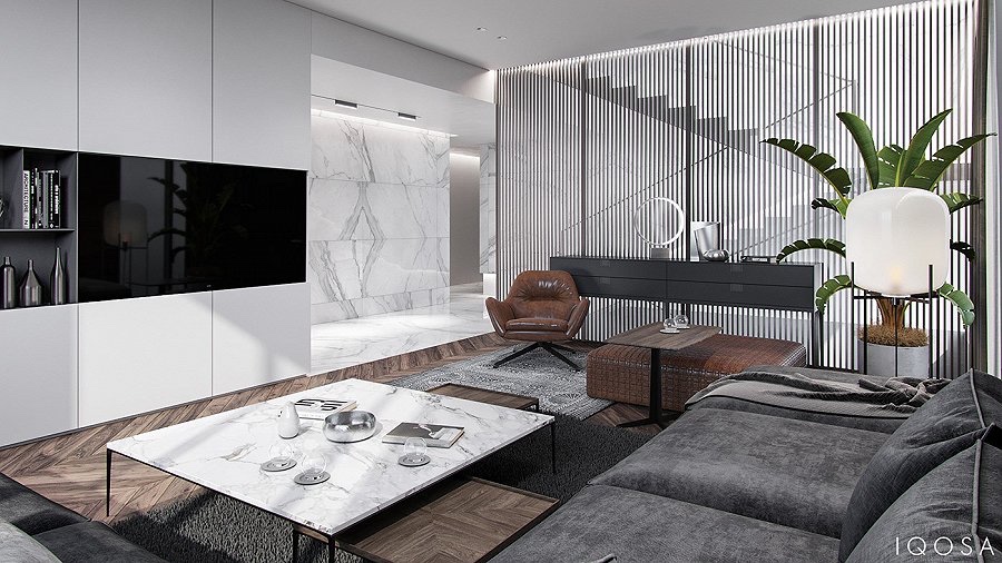 沙特利雅得·绅士高级灰住宅-4