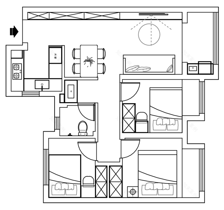 完工实景丨中原区康桥山海云图,93平三室两厅,遵循现代设计,简约质感突出-10