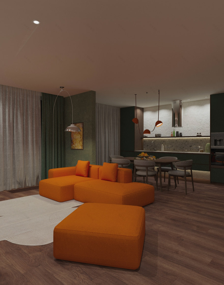 年轻情侣公寓设计项目丨乌克兰基辅丨Diana Chehaieva-12