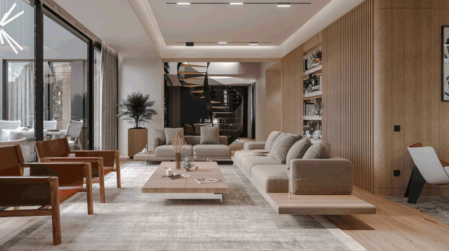 第比利斯 230㎡现代简约复式公寓，设计感十足-0