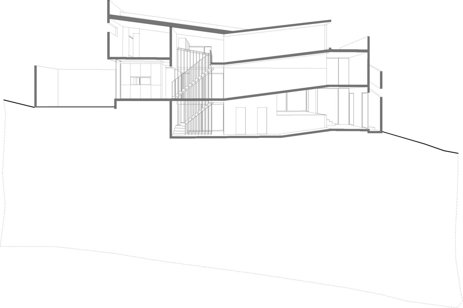 斜坡之居 · 家庭生活的连续空间实验-30