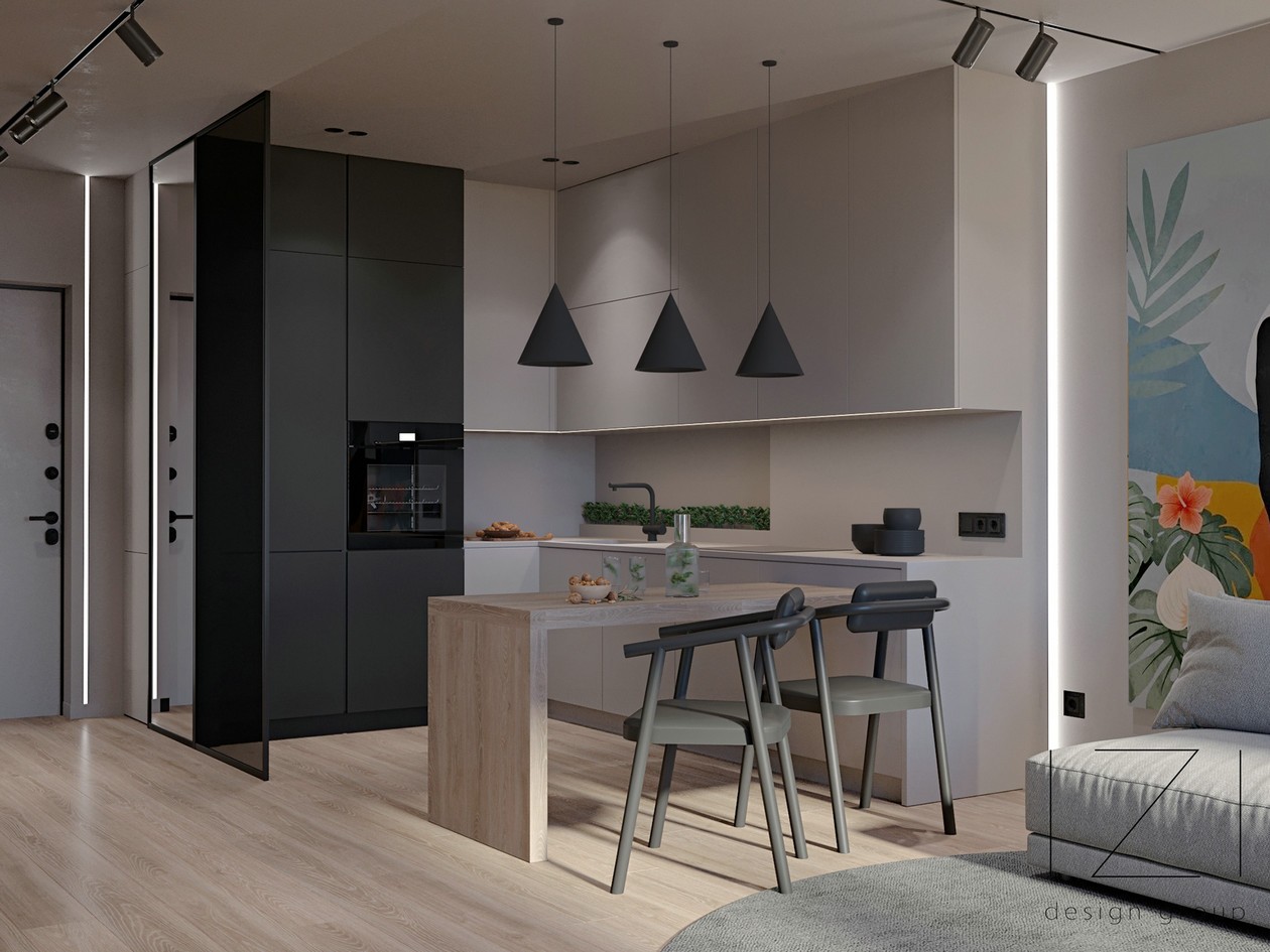 高级色系 现代简约风公寓-5