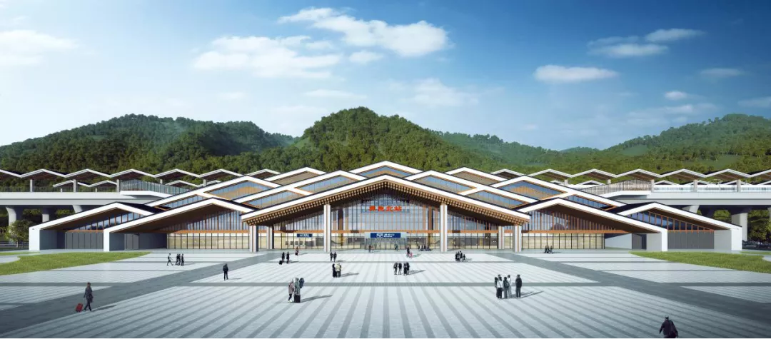 渝昆高速铁路昭通东站,彝良北站,莱荣高铁乳山南站站房设计-9