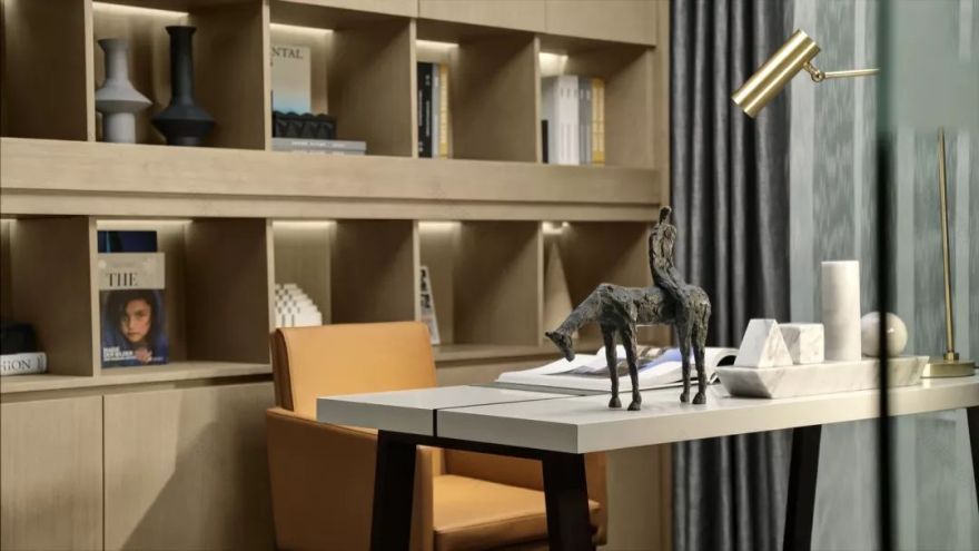 华墨国际|优雅灰与生命棕的碰撞——精神物质空间融合的典范-46