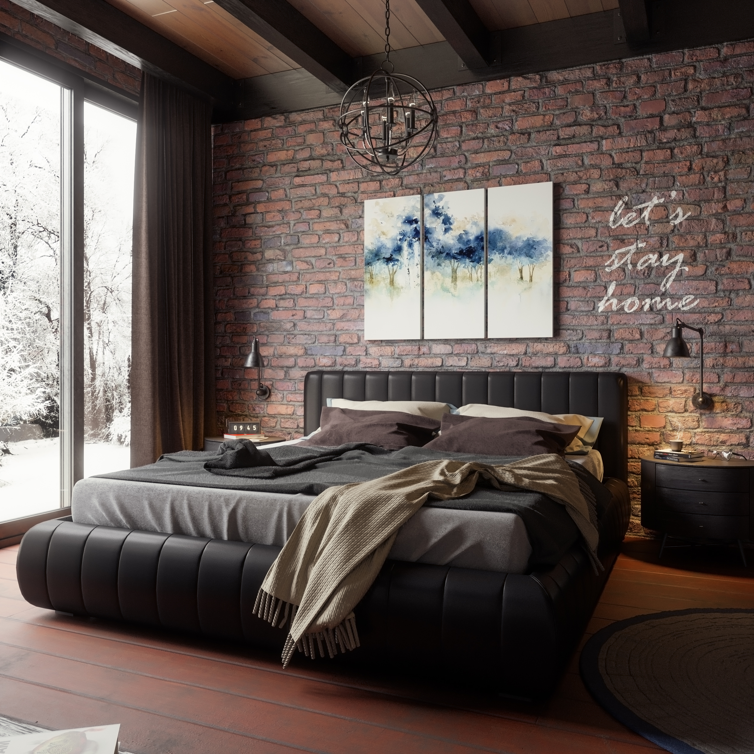 Industrial Style Bedroom-2