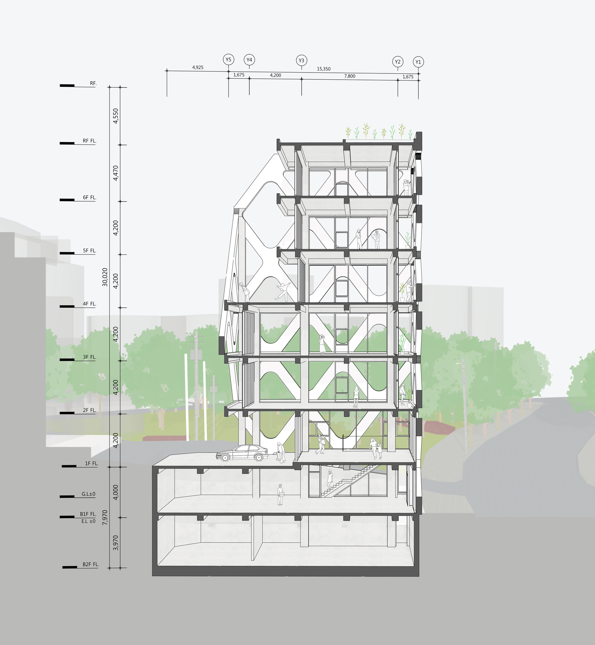 折叠地面社区设施丨韩国首尔丨LIFE Architects-37