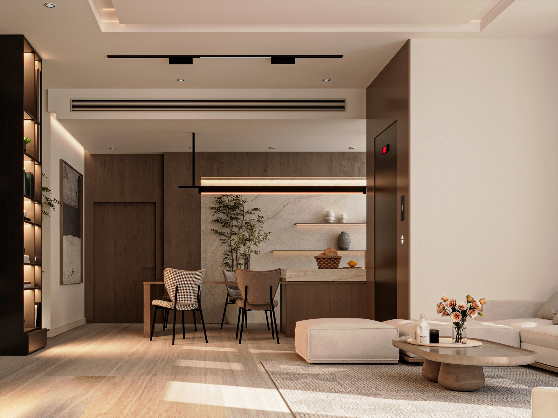 Contemporary Living Room | Warm Minimal Mood-4