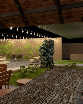 Rustic restaurant