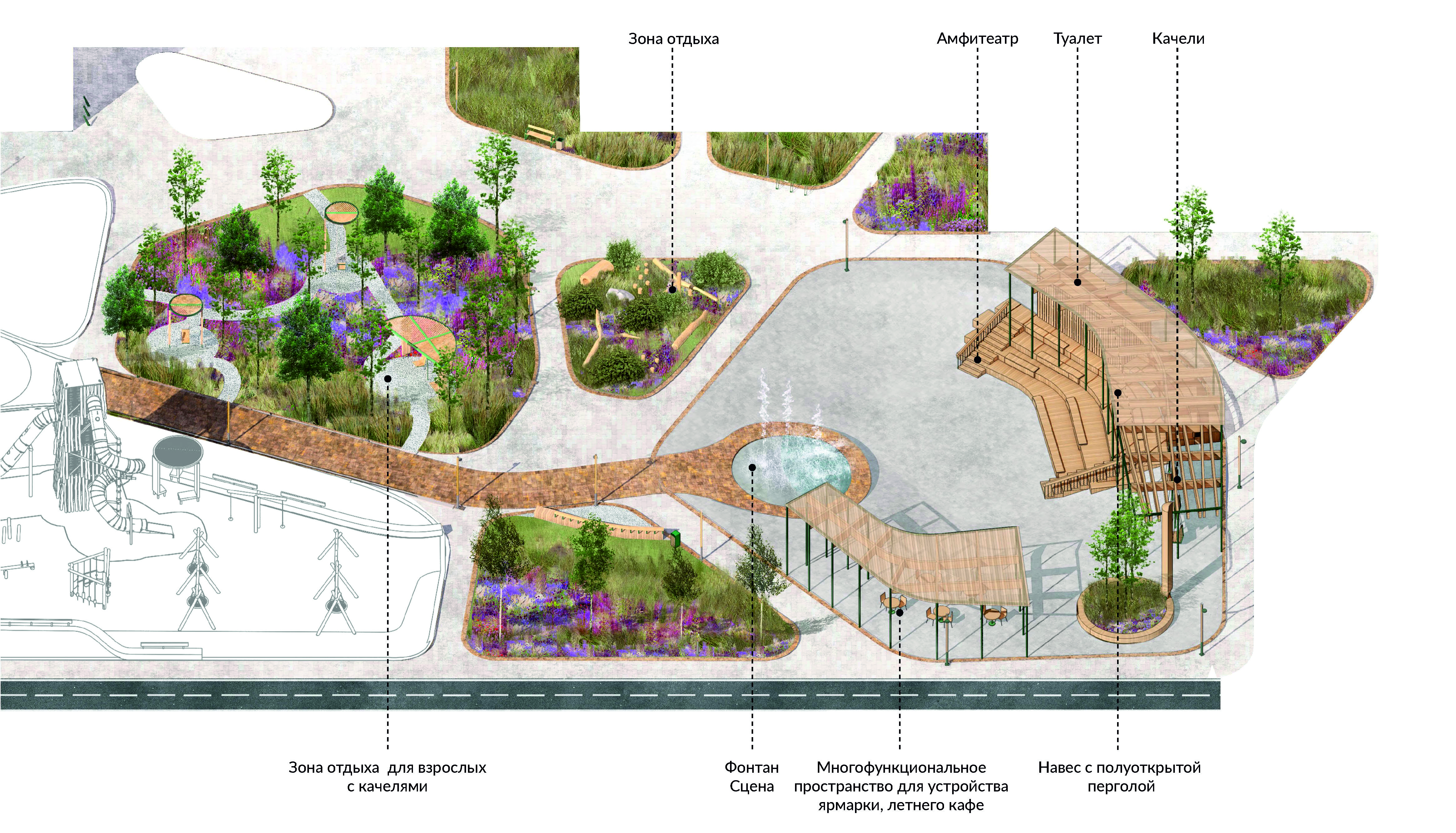 “西伯利亚之心”住宅小区林荫道景观设计丨俄罗斯秋明丨IDEA 工作室-25
