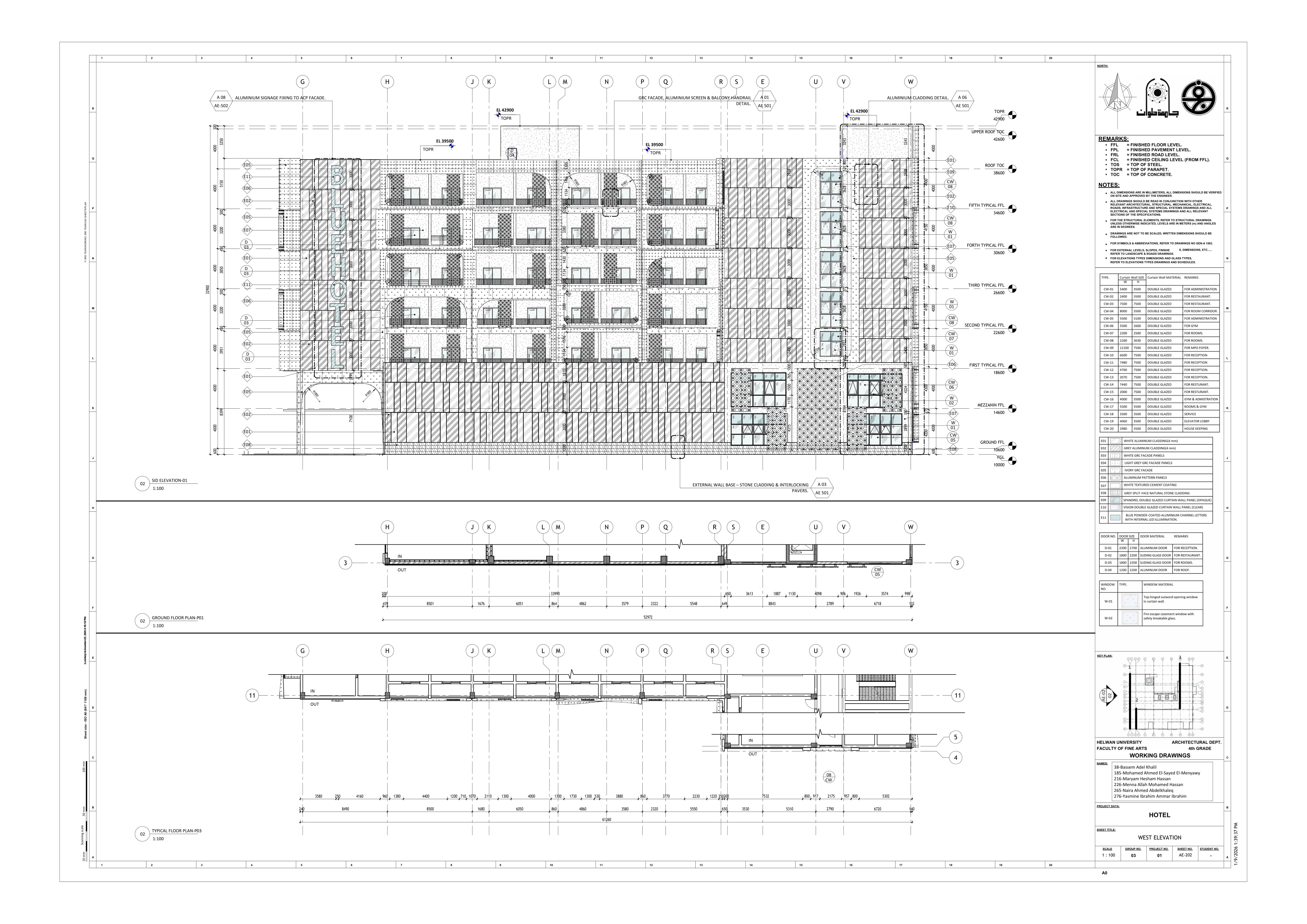 Blue Hotel | 3-Star Hotel Working Drawings-18