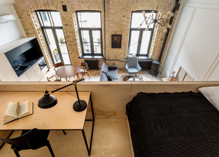 乌克兰基辅老房巧妙改造,增加空间利用率-6