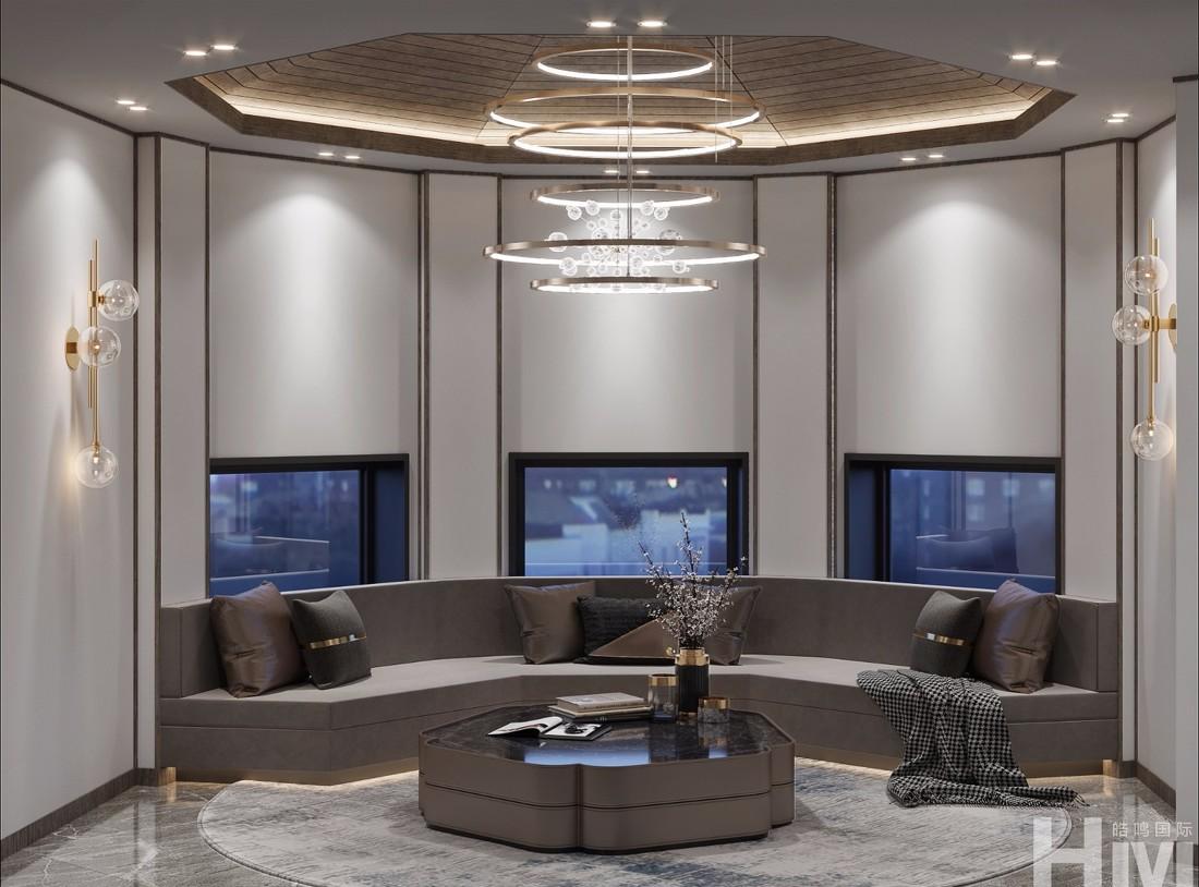 金色粉蓝调，温馨轻奢宅-0