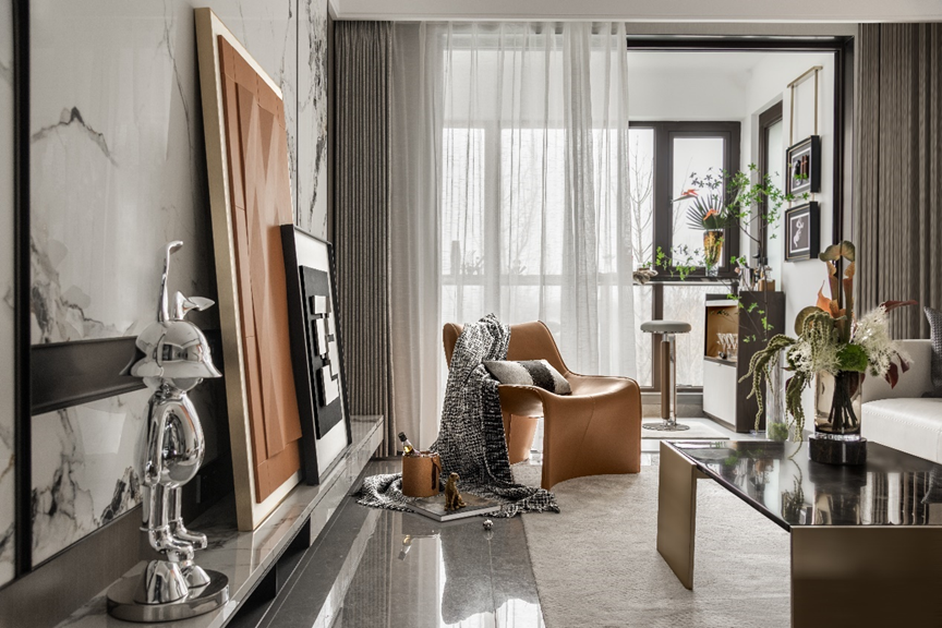 华发峰景湾 129 样板间丨中国郑州丨万景百年室内设计-14