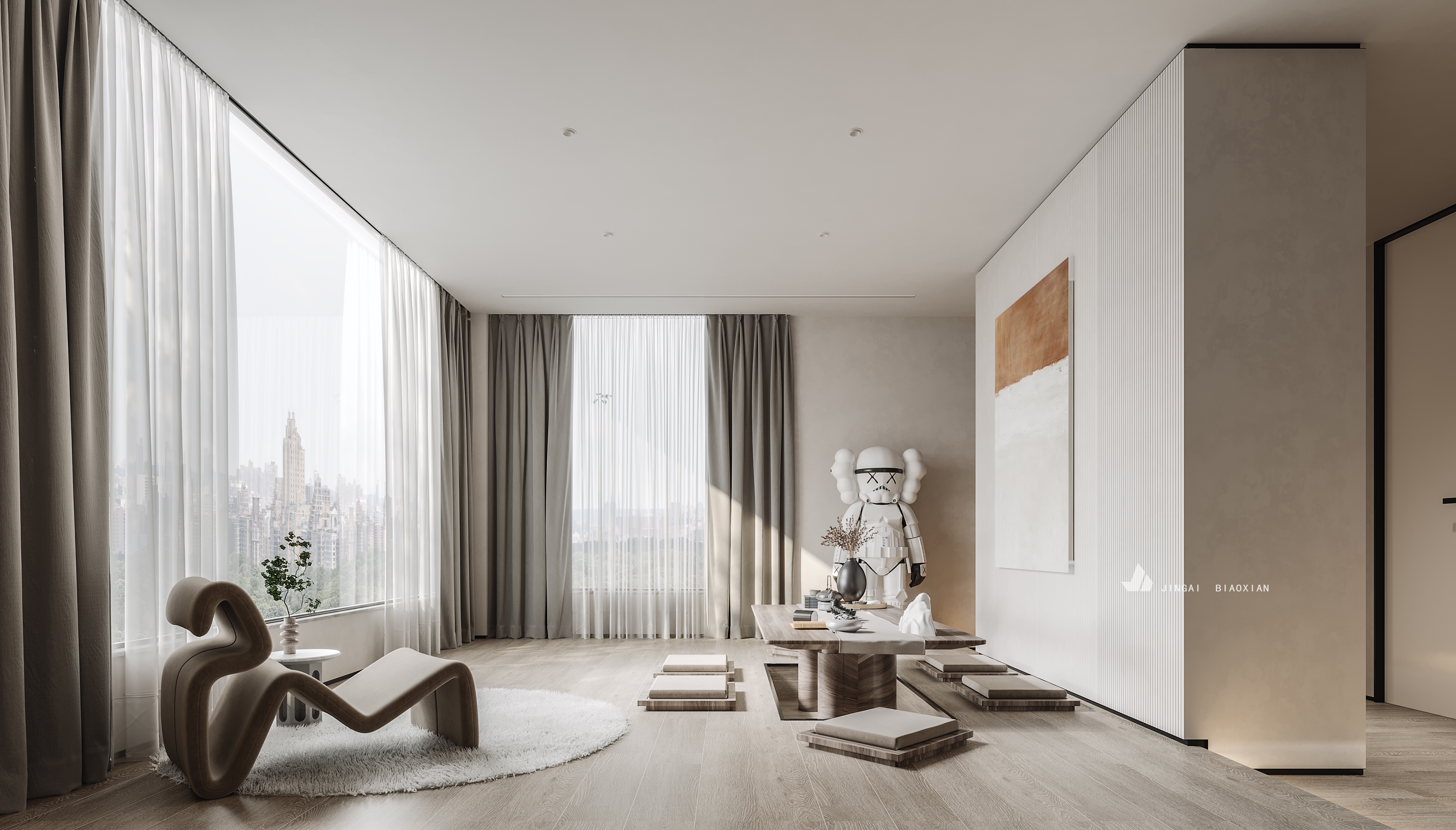 侘寂简约平层设计典范丨日本东京丨东京都某知名设计师-3