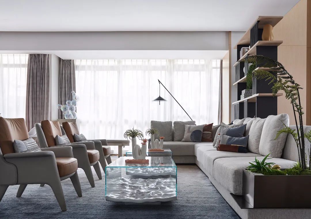 昆明天誉城售楼处与样板房 | 现代简约与爱马仕橙的碰撞-22