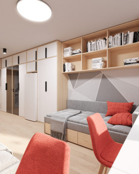 宿舍起居室及宿舍房间设计丨俄罗斯莫斯科丨ЕвроПроект