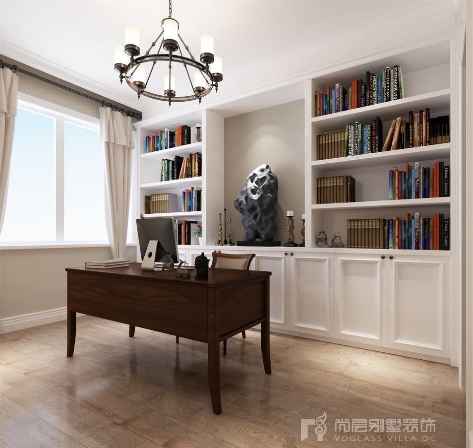 团泊湖别墅美式轻奢风设计-8