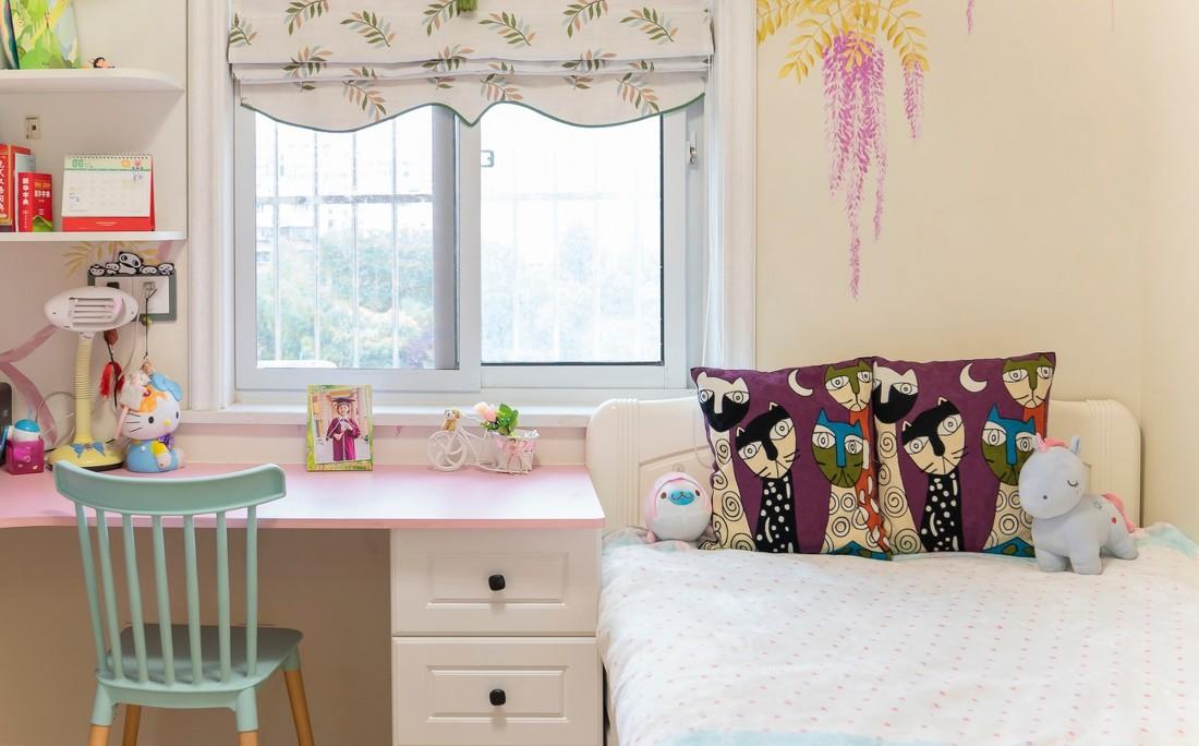 60 平三室田园风,双儿童房定制设计-0