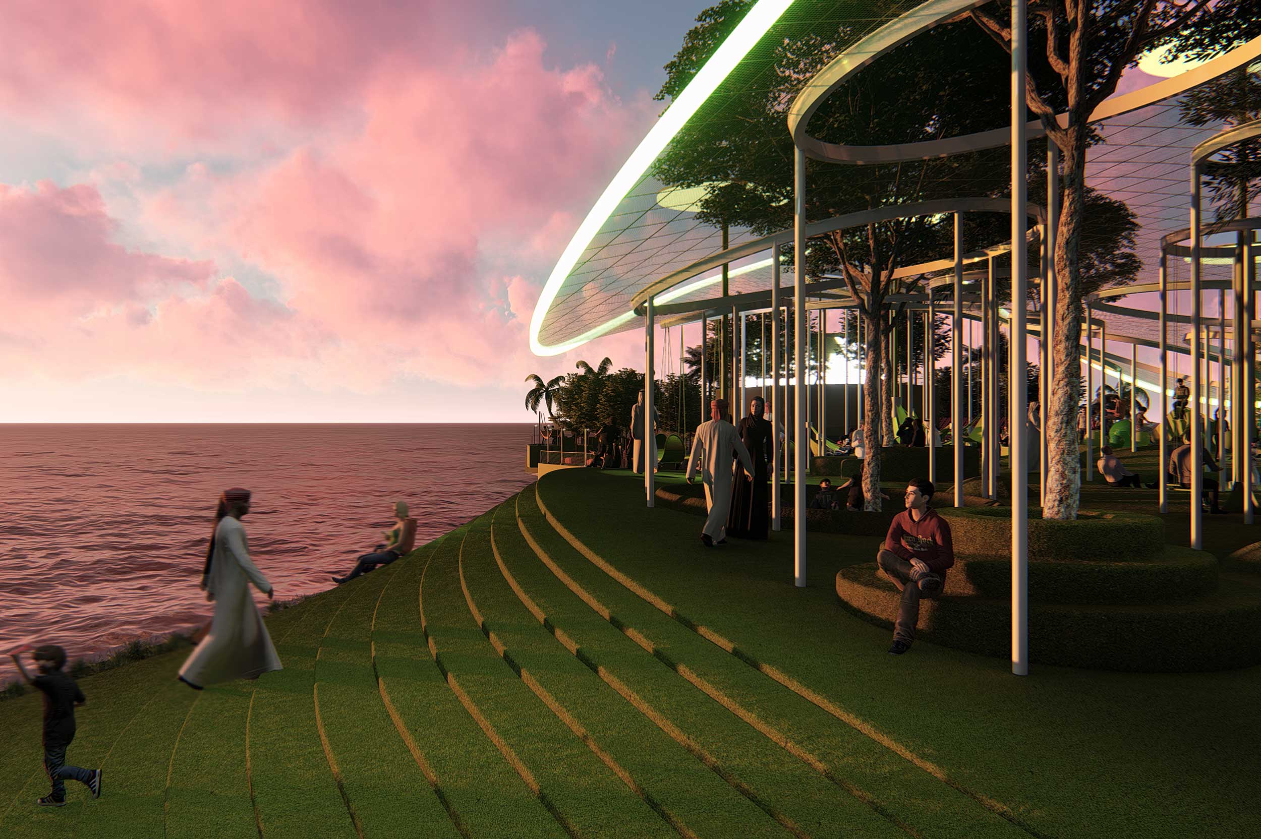 迪拜“漏叶”步行海滨长廊-13