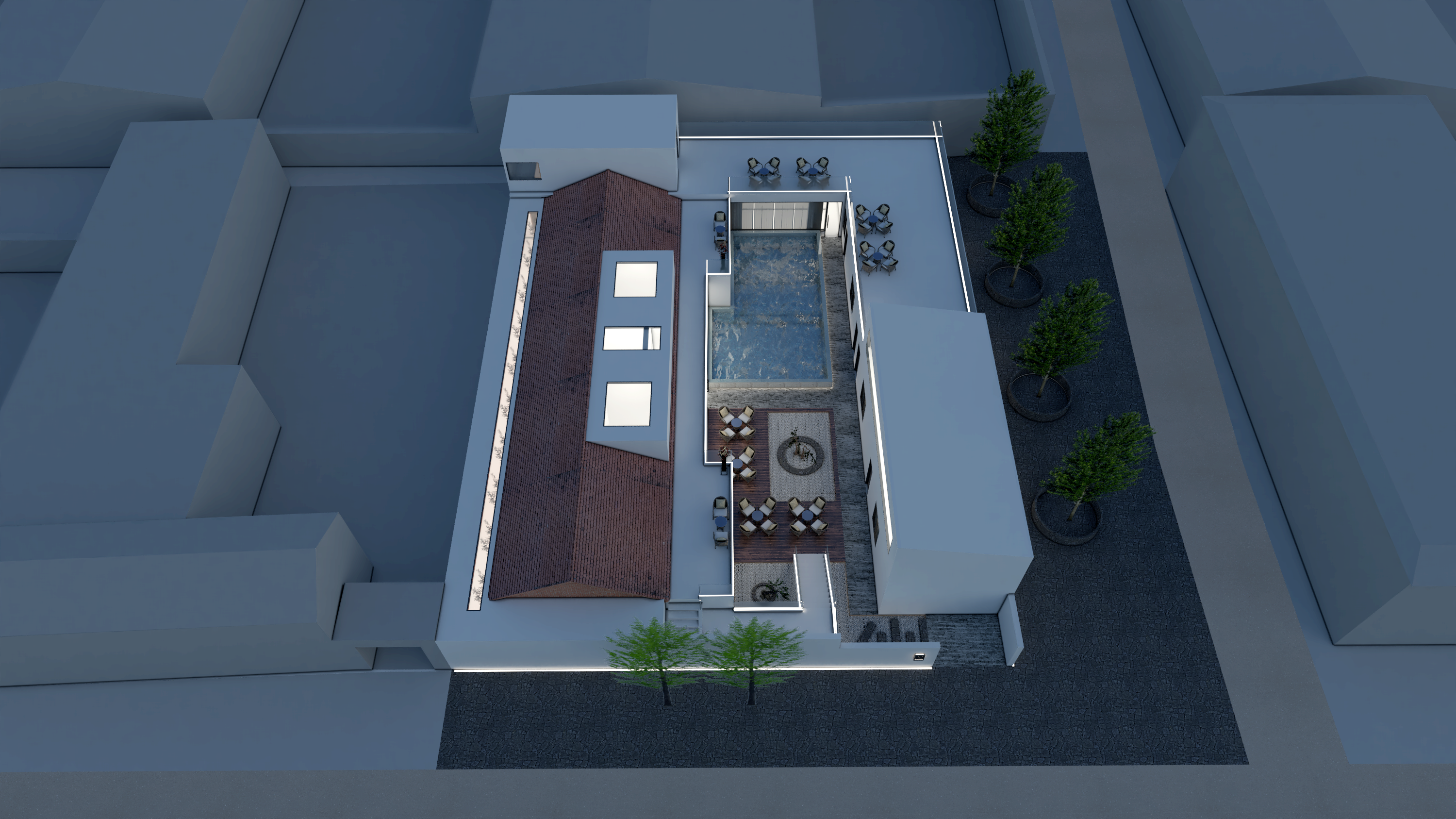 高端私人民宿建筑空间一体设计-1