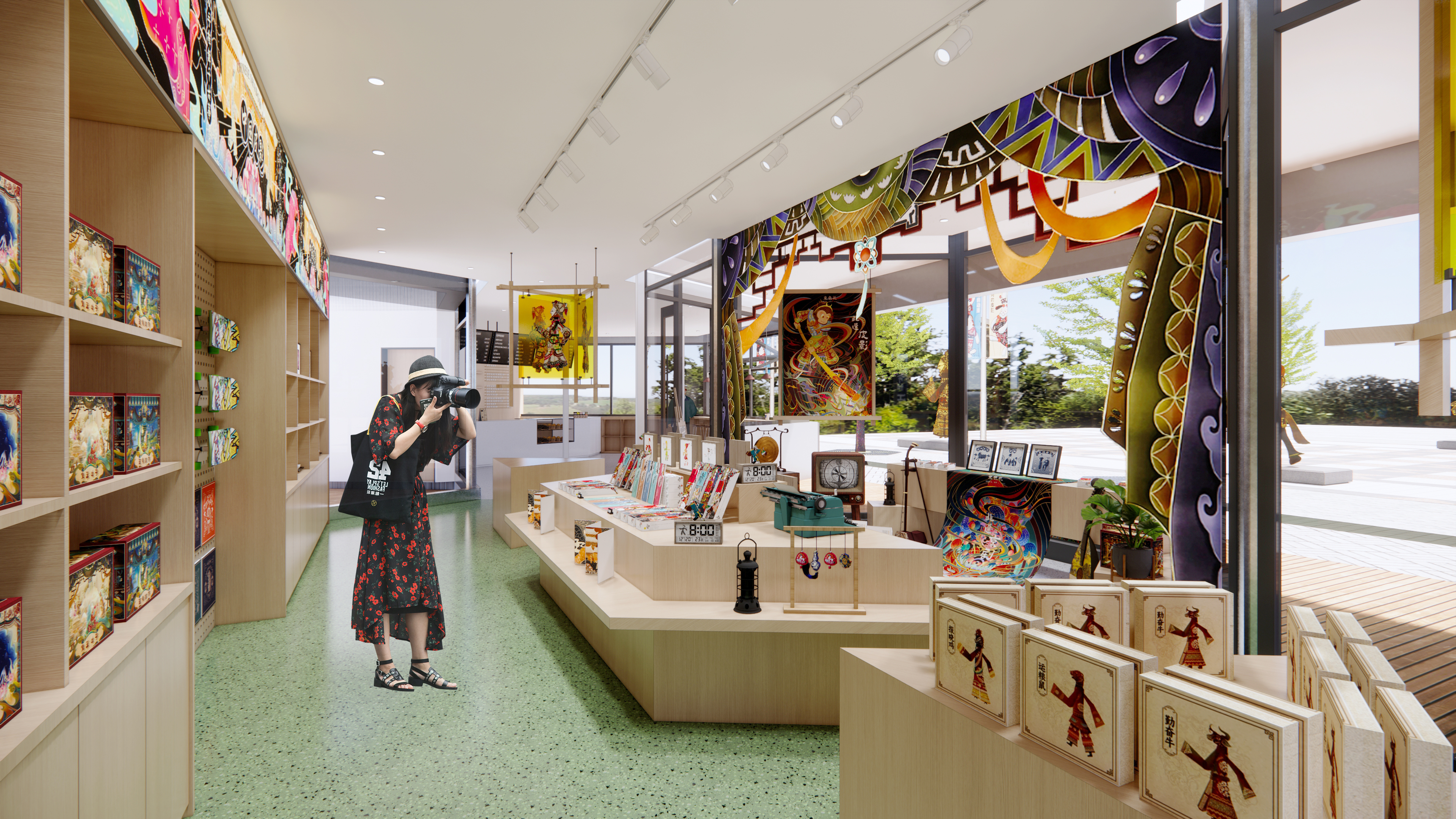 皮影主题文创商店空间设计-10