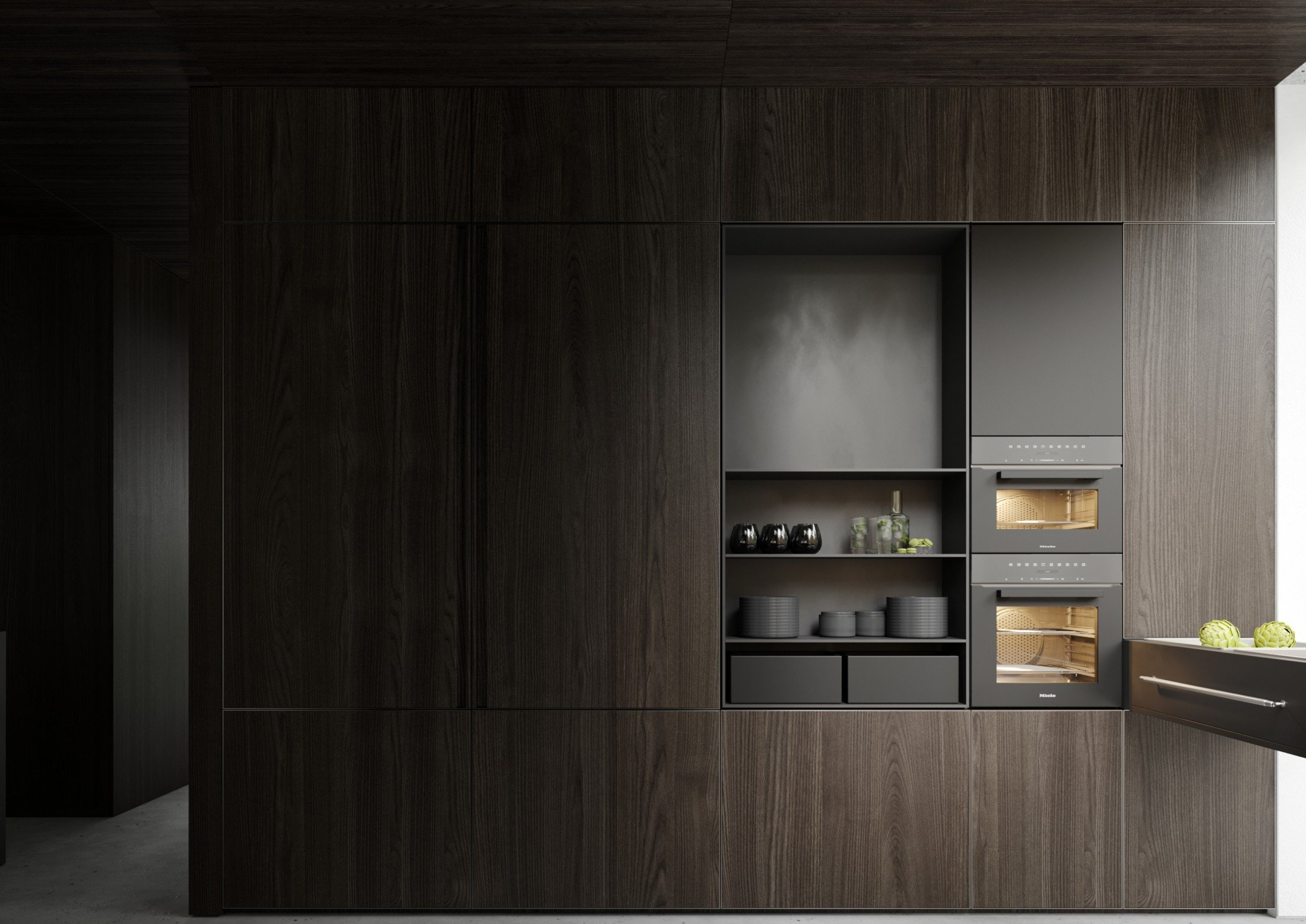 352㎡深色系住宅设计 超有品味的设计-9