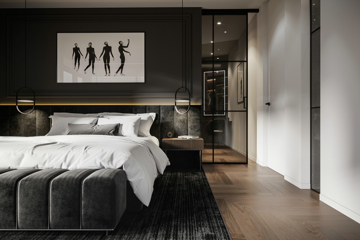 300㎡深色系公寓 邂逅怀旧时光，-6