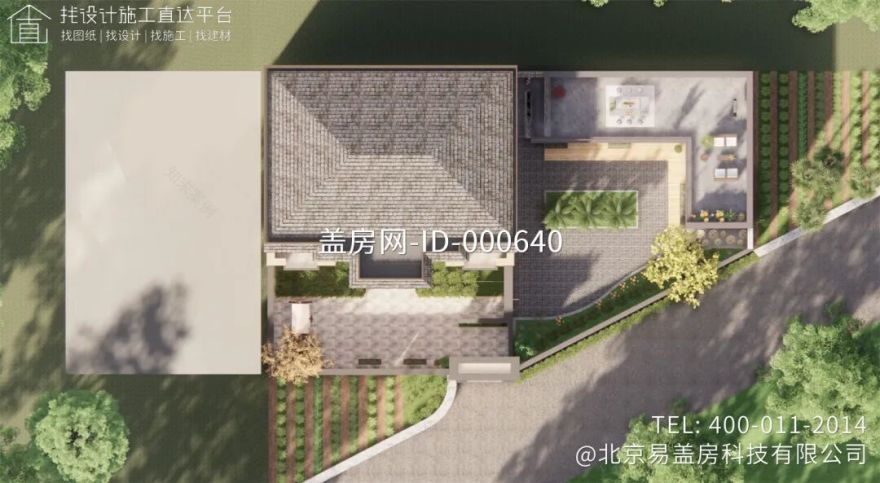 【设计师案例】土建参考造价85万,面宽16m×进深12.9m北京密云二层新中式别墅-13