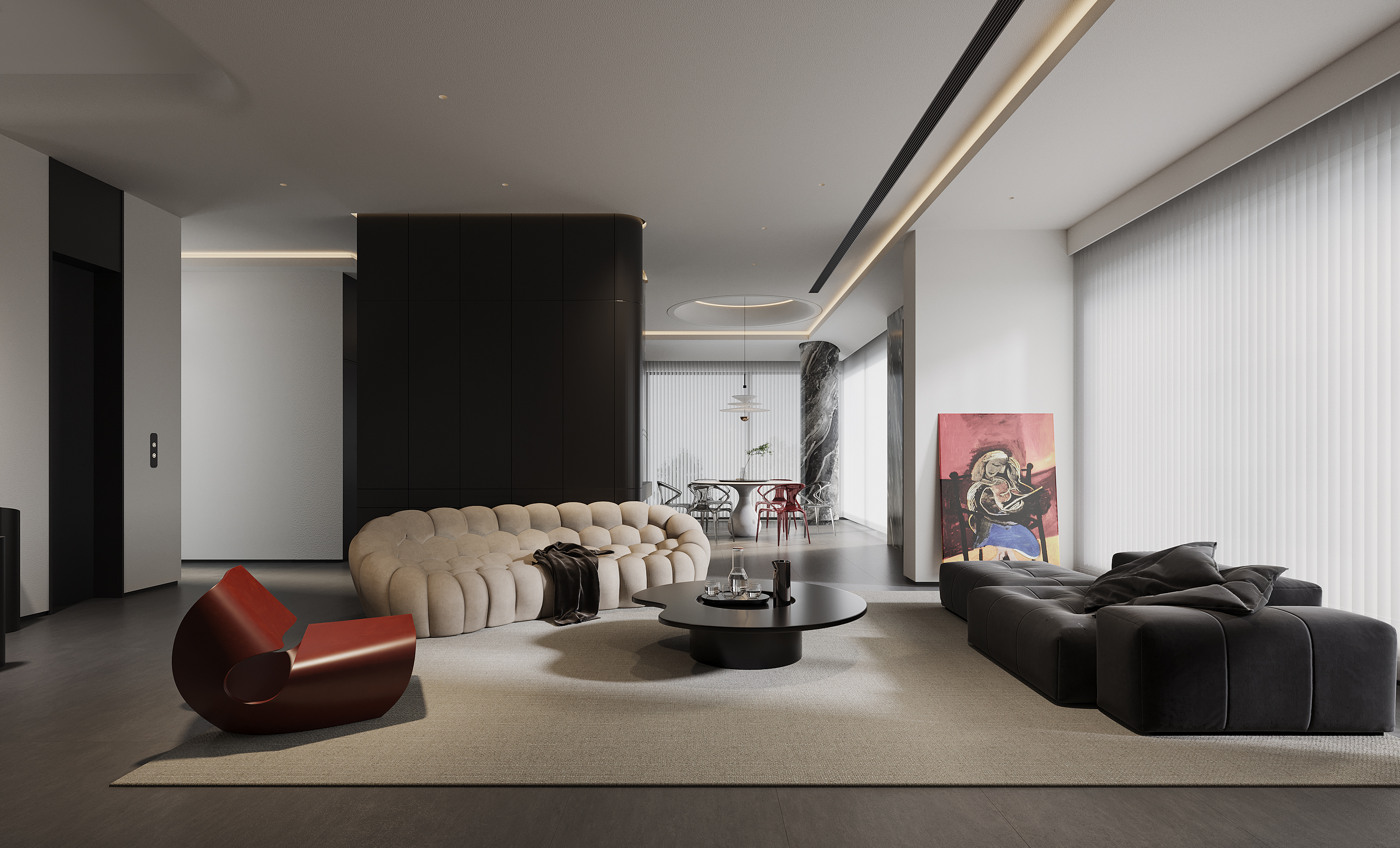 Corona渲染作品┃黑白灰-0