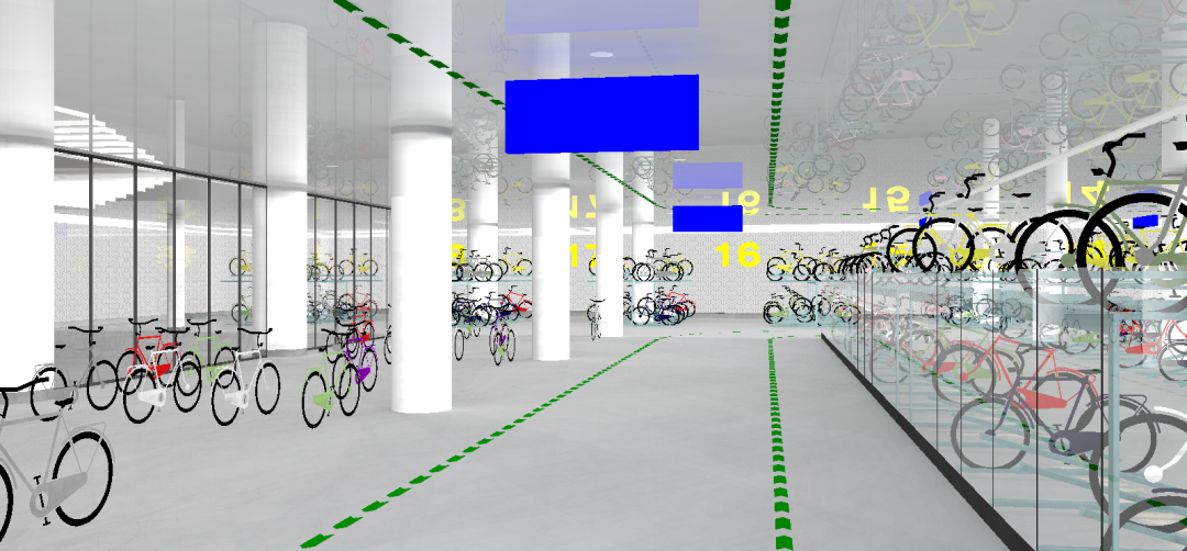 荷兰 8000㎡自行车停车场 | 奇幻视觉体验-71